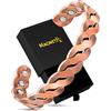 MagnetRX® bracciale rame uomo e bracciale rame donna - Braccialetto Magnetico Puro - Design Aperto e Regolabile - Confezione Regalo Inclusa (Taglia M e L)
