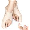 Viexpand 2 Pezzi Alluce Valgo Correttore+1 Pezzi Fasce Elastiche Progettate per Correggere l'Alluce Valgo, Fascia di Supporto Ortopedica Hallux Valgus, Lavabile Riutilizzabile, per Donne e Uomini