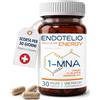 Endotelio 1-MNA Cellular, Integratore Anti-Età, Ottimizza Naturalmente NAD+ con Coenzima Q10, Magnesio, Vitamina B12, B6, Biotina per Ridurre Stanchezza e Spossatezza, Biohacking, 30 Compresse