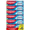 Colgate Dentifricio Sensation White Sbiancante, Denti Bianchi, 6x75 ml | Dentifricio in confezione convenienza, Per una rimozione rapida delle macchie e denti più bianchi, Sbiancamento denti