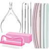 GZSYY Set manicure pinza per cuticole con rimozione cuticole Buffer per unghie Lima per unghie in gel 100/180