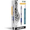 Zebra Pen Zebra G-301 Stainless Steel Retractable Gel Pen, Medium Point, 0.7mm, Black Ink, 12-Count