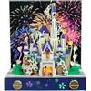 Generic Calendario 3D del castello 2027, 3D a strappo, calendario promemoria 2027 | Calendario settimanale 2027, con luce, funzione note adesive, castello tagliato in carta 3D, elegante confezione regalo