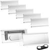 AOOTE Targhette con Nome per Vestiti,5 Pcs Portanomi in Alluminio con Spillo e Potente Doppio Magnete,Personalizzata Targhette Magnetiche,Badge Nome Magnetici per Lavoro,Mostre,Ristorante,Scuola