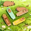 Generic 4 gomme retrattili Capybara, simpatiche gomme da cancellare in gomma push-pull per studenti e amanti dei capibara, cancelleria per scuola e ufficio