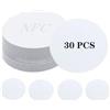DeJivsin 30pcs NFC Tag, NTAG215 NFC Tags, NFC Ntag 215, 504 Byte di Memoria, Riscrivibile NTAG215, Adesivi NFC 25 mm Bianco, NFC Sticker, per tutti i telefoni e i dispositivi abilitati NFC