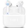 Puqo AI Cuffie Traduzione, Buletooth 5.4 Auricolari Traduzione con 144 Lingu, 200+ AI Applicazioni, 3 in 1 Auricolari Traduttori Istantanei con 4 Modalità di Traduzione, Cuffie Bluetooth per Viaggi, Bianco
