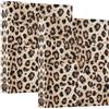 Quteprint Raccoglitore ad anelli con 3 anelli, stampa leopardata, 3,8 cm, con 3 tasche interne trasparenti, organizer con portablocco per ufficio, casa, scuola, contiene 200 fogli, 1 confezione