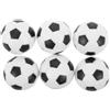 TOYANDONA 6 Pezzi Palline da Calcio in Plastica 28mm per Biliardino | Accessori per Calcio da Tavolo, Movimento Stabile e Tiro Preciso, Finitura Liscia, Nero Bianco