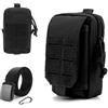 BORISCA Borsa tattica cintura marsupio tattico piccola leggera borse da uomo multifunzione con 150 cm Pouch Edc cintura e moschettoni piccoli marsupio uomo lavoro per alpinismo, escursionismo