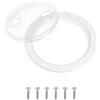 PRETYZOOM Coperchio per Boccaporto di Ispezione Barca, Copertura per Kayak, Rotondo 6", Plastico Bianco, Antiscivolo, Staccabile, con Vite, per Manutenzione e Scomparto Kayak
