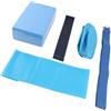 Qcwwy Set Fitness Yoga con Blocco Yoga da 5 Pezzi, Palla, Cintura Elastica, | Blocco di Schiuma EVA, 9,1x5,9x3 Pollici, Antiscivolo, Inodore, Sfera in PVC da 25 Cm, Asciugamano in Lattice 59x5,9