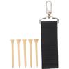 Abaodam Clip per Tee da Golf in PU Nero, Accesso Rapido e Leggero | Custodia per Tee da Golf, Resistente All'usura, per Campo e Sport All'aperto