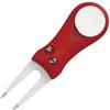 YARNOW Forcella Pieghevole per Riparazione Divot da Golf, Rosso | Plastica ABS e Acciaio Inox 420, Design Pratico e Lineare, Accessorio per Golf Marcatore Palline