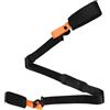 Cabilock Cinghia Porta Sci da Spalla Regolabile per Snowboard e Sci Arancia | Design Sicuro, Lunghezza Regolabile, Portatile, Materiali Robusti in Pelle PU e Nailon