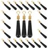 Tofficu 30 Pezzi Fermagalleggiante Scorrevole da Pesca, Set Nero | Silicone e Metallo, Design Compatto Leggero, Accessorio per Lenza e Galleggianti, Facile da Notare