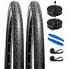 YunSCM 700C Slick Bike Pneumatici 700x35C 700x38C 37/40-622 Fit Hybrid Road Bike | per 700x35C 700x36C 700x38C 28x1.50 28x1 5/8x1 3/8 City, pendolari, Street Bike Biciclette Pneumatici 2-PCS