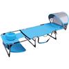 LOVIVER Lettino Prendisole Pieghevole Regolabile | Cinghie per il Trasporto, Lettino da Spiaggia con Baldacchino, Portatile, Sdraio Pieghevole, Terrazza
