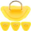 DEARMAMY 4 Pezzi Fibbia Corda per Kayak e Canoa, Fissaggio Robusto, Gialla | PVC e Acciaio Inox, Installazione Semplice, Antiusura, Ricambio per Yacht e Attrezzatura Marina
