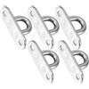 Alipis 5 Pezzi Gancio Portante a U in Acciaio Inox, Argento, per Soffitto | M5, Finitura Lucida Brillante, Alta Resistenza e Montaggio Semplice, per Lampade e Borse
