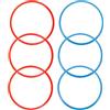 TOYANDONA 6 Pezzi Cerchi di Agilità per Allenamento Calcio, Anelli 40cm | Strumento di Allenamento, Uso per Calcio e Basket, Materiale Plastico, Profilo Sicuro, Set Leggero Colore Casuale