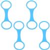 Abaodam 4 Pezzi Fermatubo in Silicone per Maschera Subacquea e Boccaglio | Facile da Montare e Rimuovere, Compatibilità, Compatto e Leggero, Colore Blu