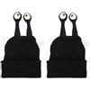 Mobestech 2 Pezzi Copricasco da Sci Decorativo Nero in Filato | Stile Cartone Unico, Protezione Durevole e Comfort Aderente, Facile da Pulire, per Sci e Ciclismo