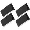 BRIGHTFUFU 4 Pezzi Cinghia di Fissaggio per Sci in Nylon, Nero, Regolabile, per Proteggere da Graffi, Compatibile Sci Regolari, Comoda da Trasportare