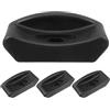 CLISPEED 4 Pezzi Supporto per Manubri in Gomma Nera Foro Vite 11 MM | Organizzazione Ordinata, Riduce Rumore D'urto, Sicurezza Massima, per Palestra e Casa, Accessorio per Attrezzi