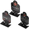 TOYANDONA 3 Pezzi Bersaglio Metallico Girevole per Allenamento Preciso, | Uso Versatile, Resistente AI Danni, Tracciamento Punteggio, per Pratica All'aperto e Gioco in Campo