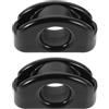 FUNOMOCYA 2 Pezzi Guida Cavo in Nylon Nero Ruota Grande | Ricambio Semplice, Scorrimento Fluido del Filo, Installazione Rapida, per Impiego Nautico su Scafi