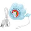 iplusmile Scaldamani Luminoso a Zampa di Gatto, Ricarica Usb, Blu | Riscaldamento Rapido, Tre Livelli di Temperatura, Plastica , per Tasca e Notte, 3, 7v 3, 7w