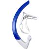 Milageto Boccaglio da Nuoto Idrodinamico Aeratore | Tubo Curvo Rigido, Snorkel con Cinghia per la Testa, Piscina, Nuotatori, Bianco