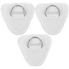 GLEAVI Acciaio Inox Fibbia Bianco per Corda Kayak 3 Pezzi in PVC | Ricambio per Corda Kayak, Fissaggio per Barca e Yacht, Design Robusto, Facile da Riporre