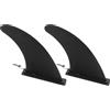 Hemobllo 2 Pezzi Pinna per Tavola da Surf Longboard in Plastica Nera | Tavole Gonfiabili e Longboard, Migliora la Direzione, Installazione Semplice, Struttura Resistente All'usura