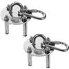 iplusmile 2 Set Gancio Sospensione per Amaca e Sedia Sospesa in Acciaio Inox | Fissaggio a Soffitto per Sedia Pensile e Altalena, Finitura Argento, Resistenza alla Corrosione