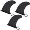 DEARMAMY 3 Pezzi Pinna Centrale da Longboard a Clip in Nylon Nero | Disegno Rinforzato, Arco Stretto e Pivot Facile, Accessorio per Tavola Paddle e Surfboard