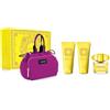 VERSACE Yellow Diamond Set EDT 90 Ml + S/G 100 Ml + B/L 100 Ml + Pouch per chi cerca una fragranza distintiva, per un profumo elegante e duraturo, 90 ml + 100 ml