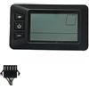 Generic KD21C EBike Display LCD Kit di conversione EScooter 48V Componente Bici elettrica Parte Chiave Strumento Accessori for Biciclette(SM Plug)