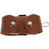 ULTECHNOVO Borsa da Golf da Cintura per 2 Palline in Pelle PU | Accessorio Gancio Metallico e Fascia Posteriore, Facile da Pulire, Resistente All'usura, Colore Caffè