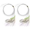 HEMOTON 2 Corde Amo da Pesca Luminoso con Pelle di Pesce, 2 Fili in Nylon | Pesca in Acqua Salata e Notturna, Effetto Luminoso, Filo Monofilamento, Confezione Doppia