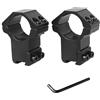 ProWildGear 1 or 30mm Dovetail Scope Mount Rings High Low Profile for 11mm or 20mm Dovetail Picatinny 1 Pair (black-25mm-high Narrow)