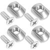 ifundom Vite ad Alette con Dado a T e Rondella in Acciaio Inox M8 per Kayak | Set di Fissaggio per Timone Barca, Montaggio per Sport Acquatici, Accessori in Argento con Rondelle