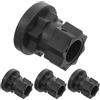 Kisangel 4 Pezzi Supporto per Kayak in Plastica Nero Adattatore Base e Foro | Montaggio Rapido e Sgancio Veloce, Resistente a Usura Urti e Meteo, per Kayak e Portacanne