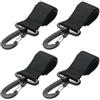 GLSTOY 4 Pezzi Fibbia Fissa Regolabile per Kayak e Canoa | Nailon e ABS Nero, Installazione Semplice, Mantiene Saldo L'accessorio, Adatto a Kayak, Barche e Tavole