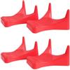 BESTOYARD 4 Pezzi Base Porta Palla da Rugby e Calcio in PP Rosso | Aula Sportiva e Casa, Base Spessa ad Alta Frizione, Posizionamento Rapido, Compatibile Palloni