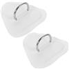 HAKIDZEL 2 Pezzi Fibbia per Corda Kayak PVC e Acciaio Inox 304 | Canoa e Barca, Fissaggio Robusto di Corde, Sostituzione Rapida di Parti Usurate, Colore Bianco