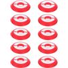 TOYANDONA 10 Pezzi Bobinatore per Filo da Pesca in Silicone Rosso | Gestione Efficiente del Filo, Design Sicuro Chiuso, per Uso All'aperto e Mare, Accessorio Pratico