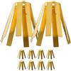 Zerodeko 10 Pezzi Spessori Ottone Golf Tipo Polpo per Asta Bastone, | Testa e Club, Sul Percorso, Stabilità Migliorata, Colore Oro, Aspetto Attraente, Resistenti