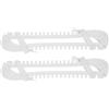 Hemobllo Paralame Pattini Ghiaccio Regolabili in PVC 2 Paia Bianco | Fibbia Regolabile, Calzata Sicura e Camminata Stabile, per Hockey, Pista e Area Panchina